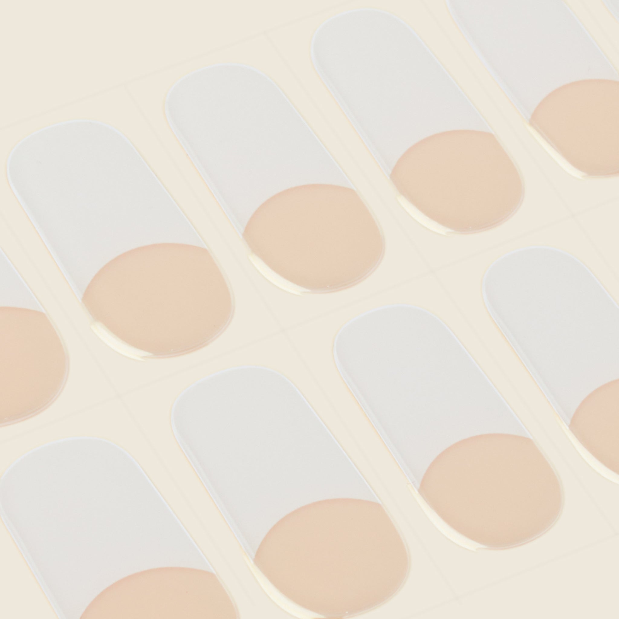 mesme Donna Classic French 14-Day UV Gel Nail Wraps — Strip Sheet Close-Up