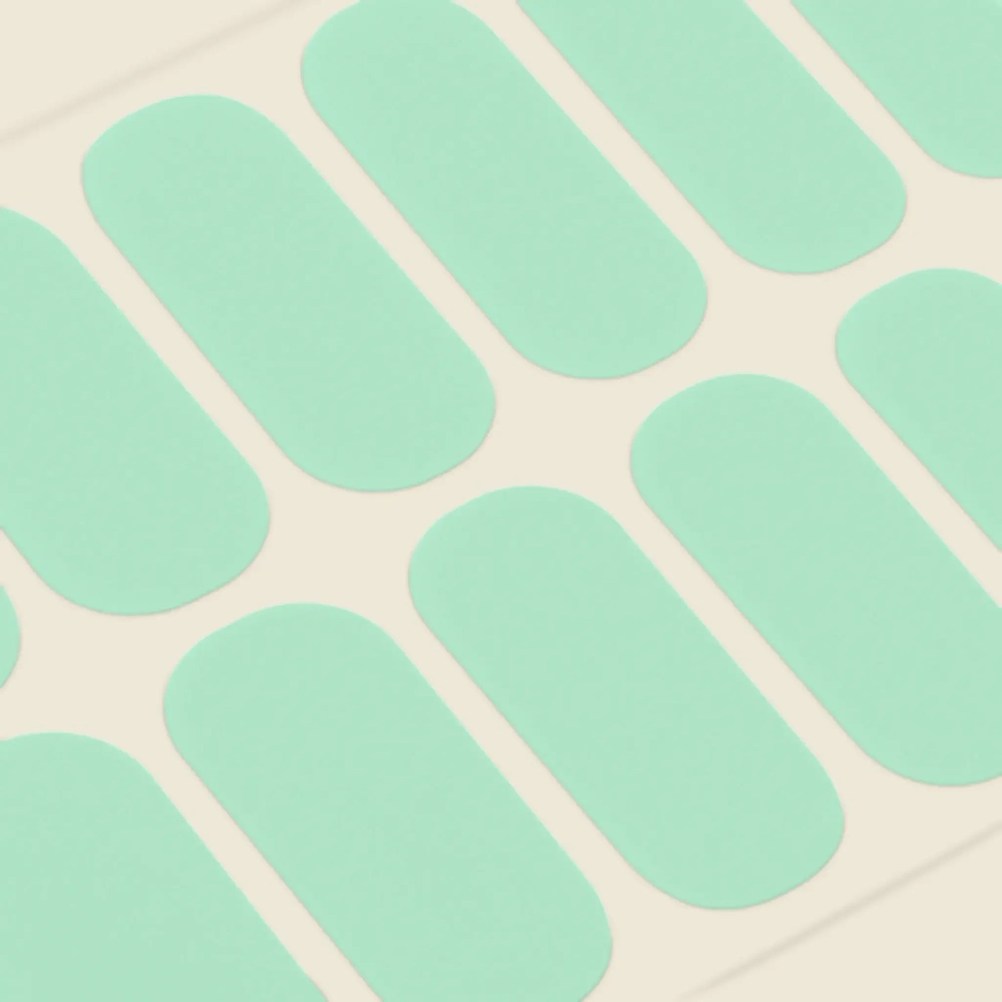 mesme Jelena Pastel Aqua 3+ Day UV-Free Gel Nail Wraps — Strip Sheet Close-Up