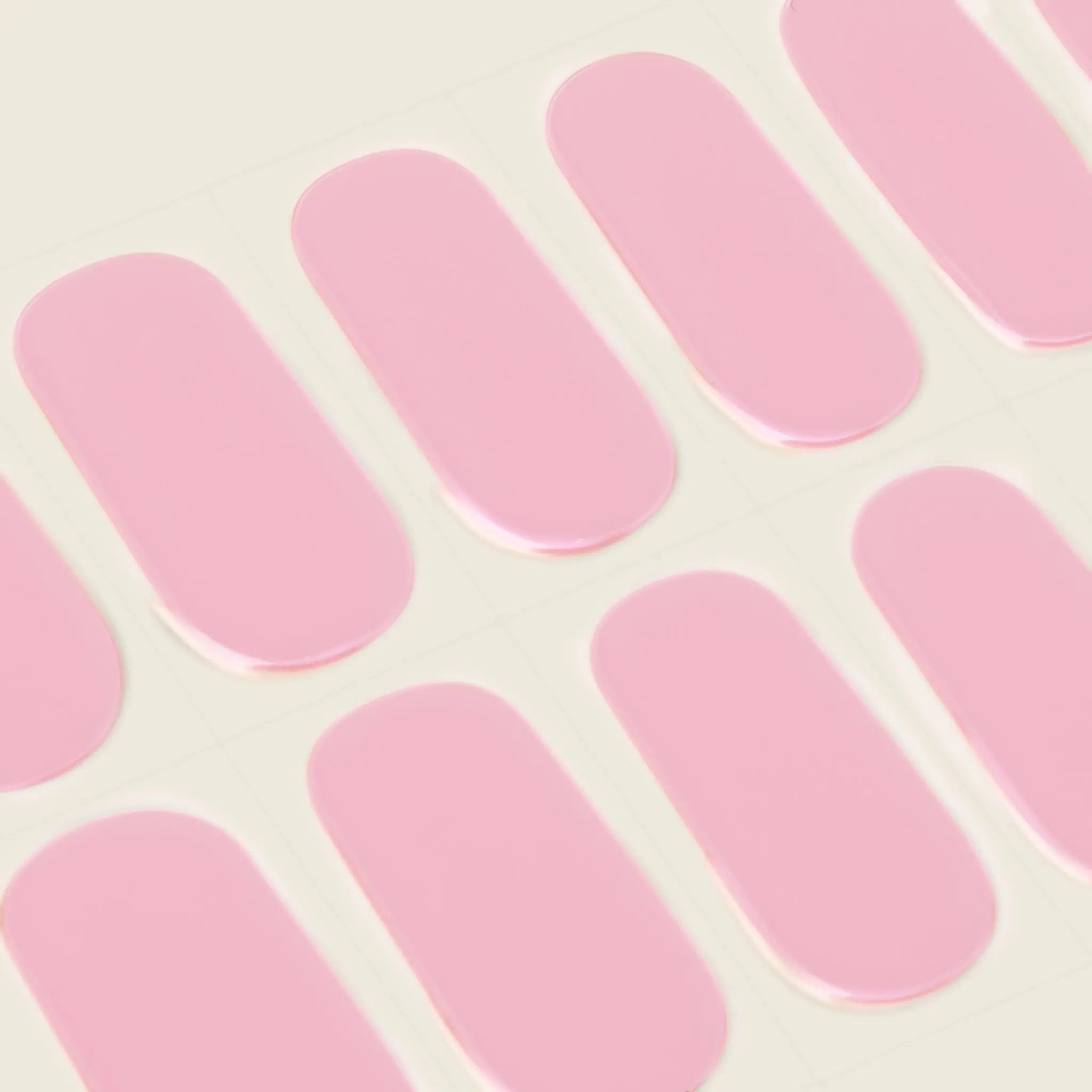 mesme Karin Pink 14-Day UV Gel Nail Wraps — Strip Sheet Close-Up