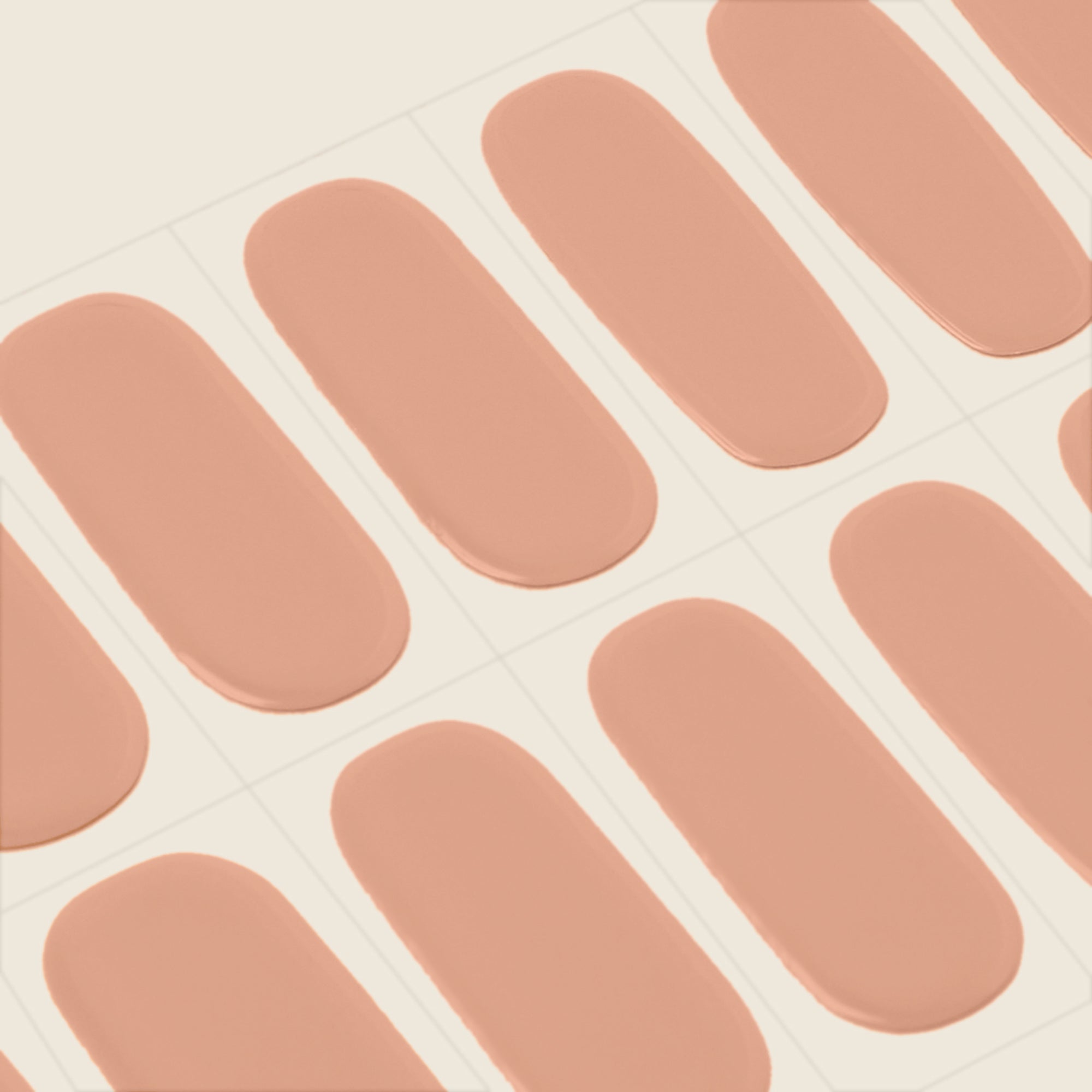 mesme Kumiko Beige Nude 10-Day UV-Free Nail Wraps — Strip Sheet Close-Up