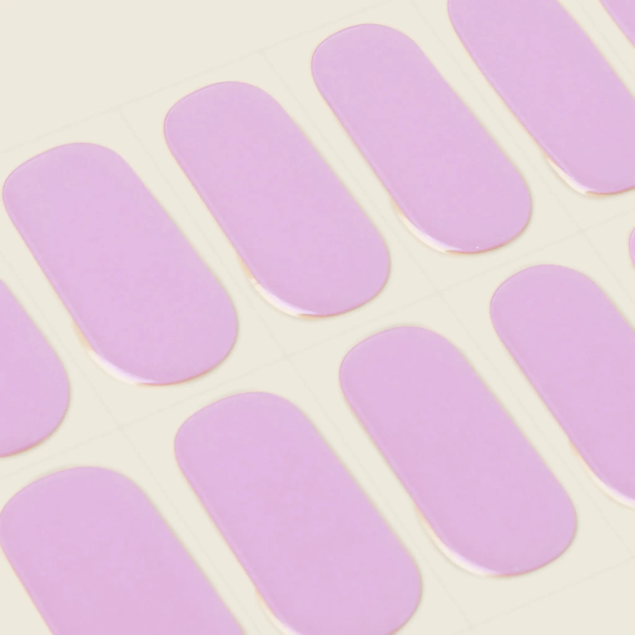 mesme Sarah Lilac 14-Day UV Gel Nail Wraps — Strip Sheet Close-Up